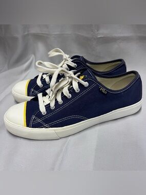 Men's Polo Ralph Lauren Navy Tennis Shoes Sneakers Sz 11.5D Blue Canvas